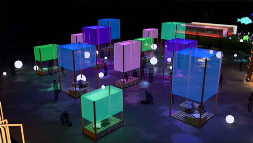 Rest Area Seating: The Fragrant Courtyard of Light