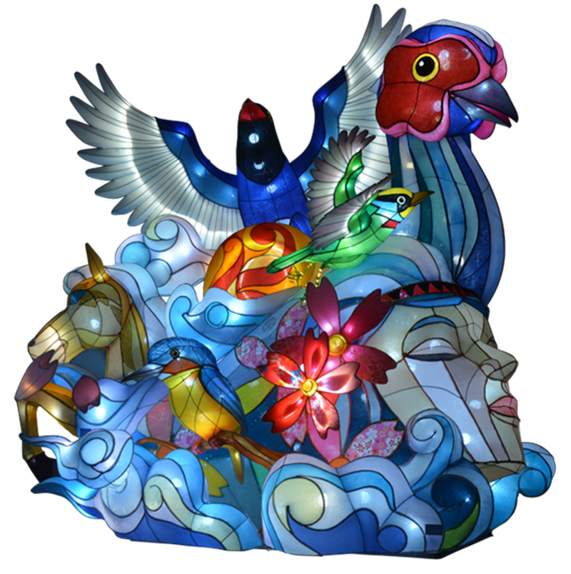 고등학교·직업학교 부문: 「도약하는 일출 · 상서를 전하는 채봉」